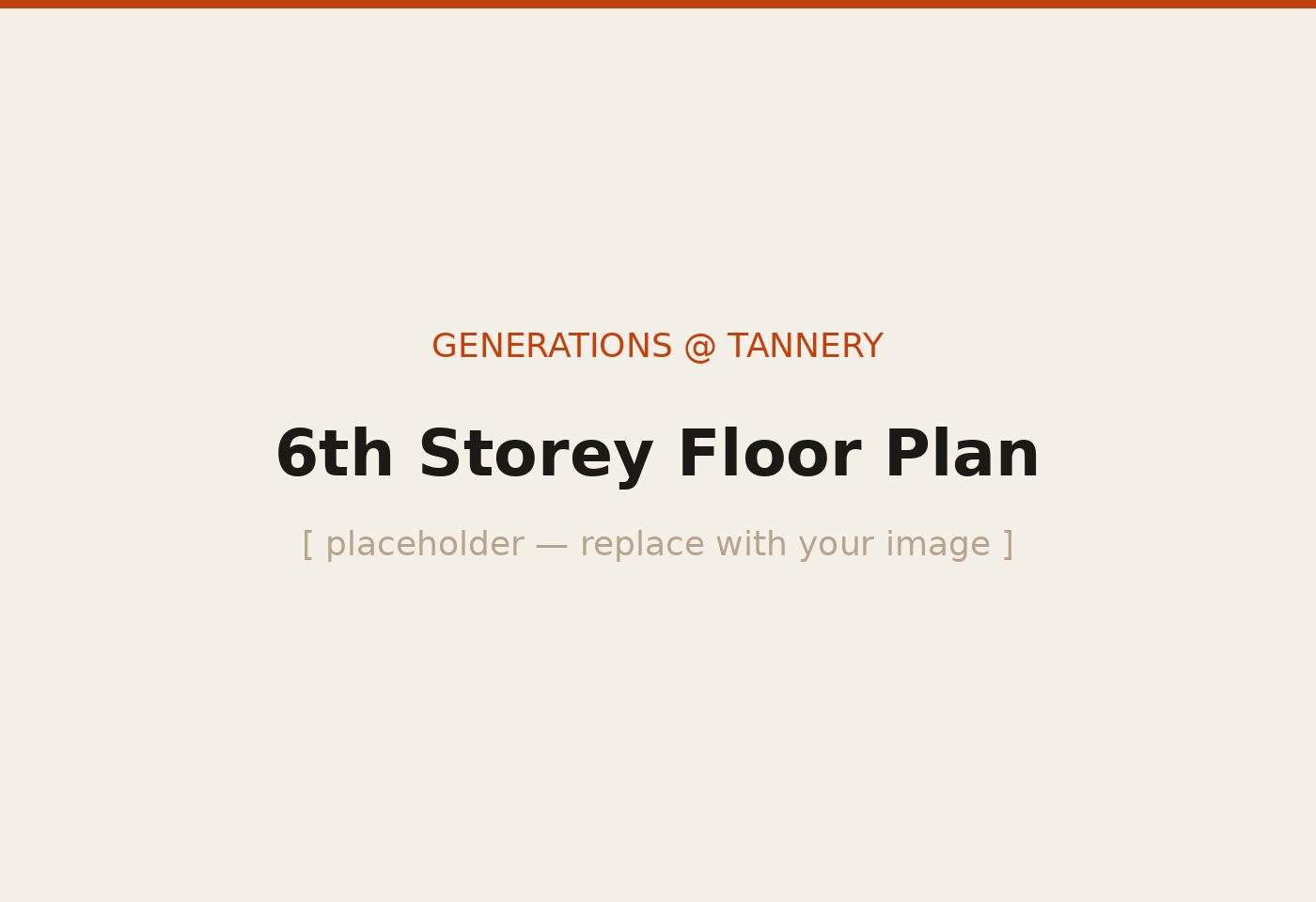 Generations @ Tannery 6th Storey floor plan