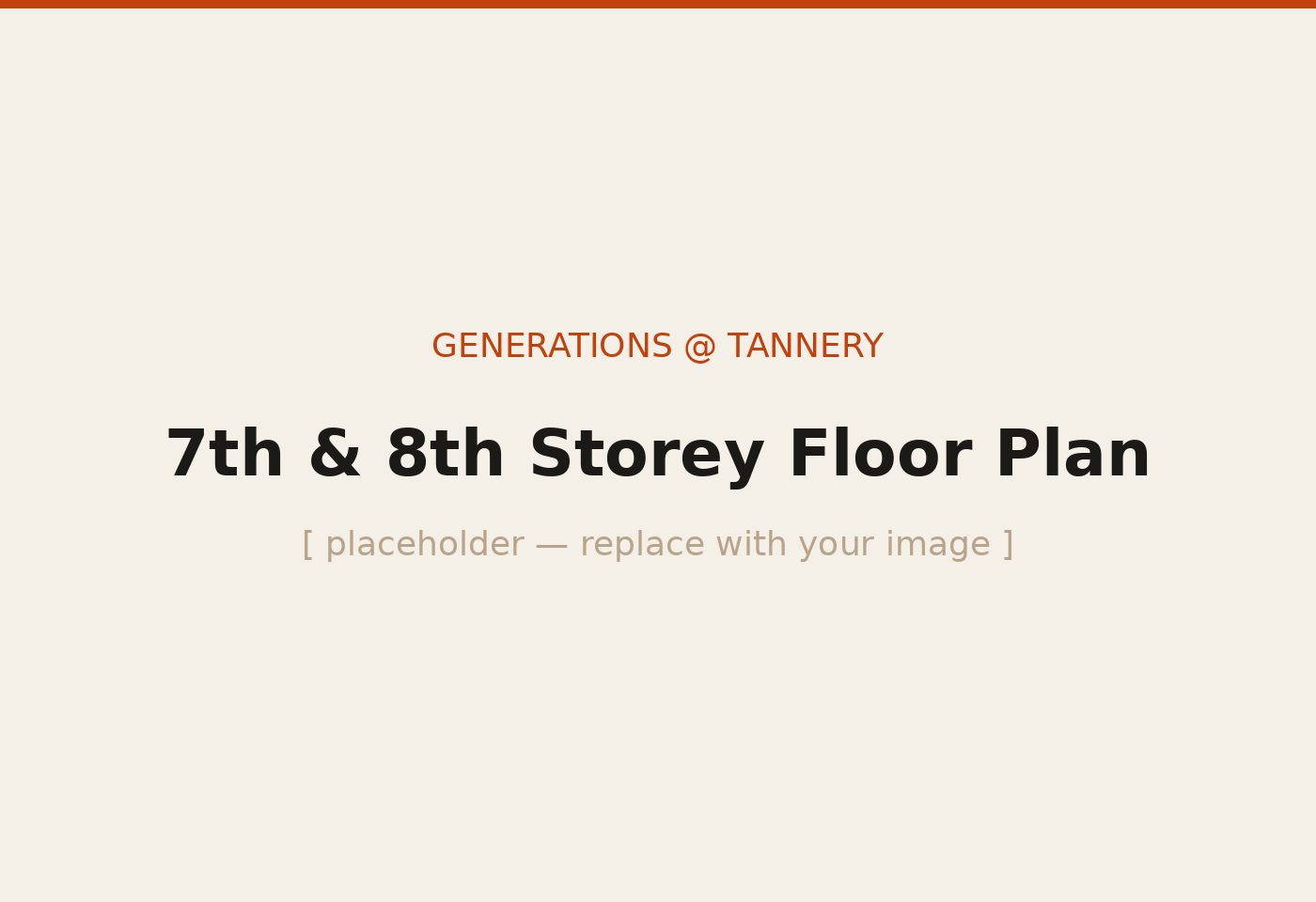 Generations @ Tannery 7th & 8th Storey floor plan