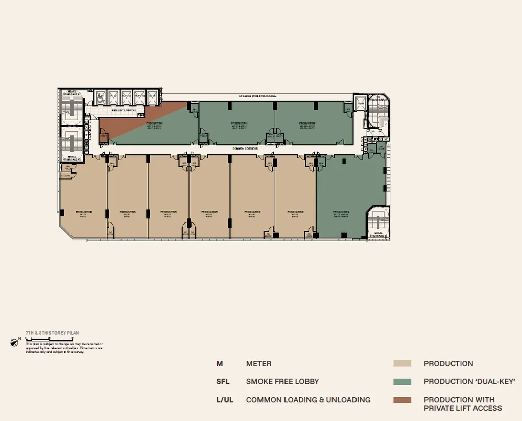 Generations @ Tannery 7th & 8th Storey — Production Units floor plan, 71 Tannery Lane