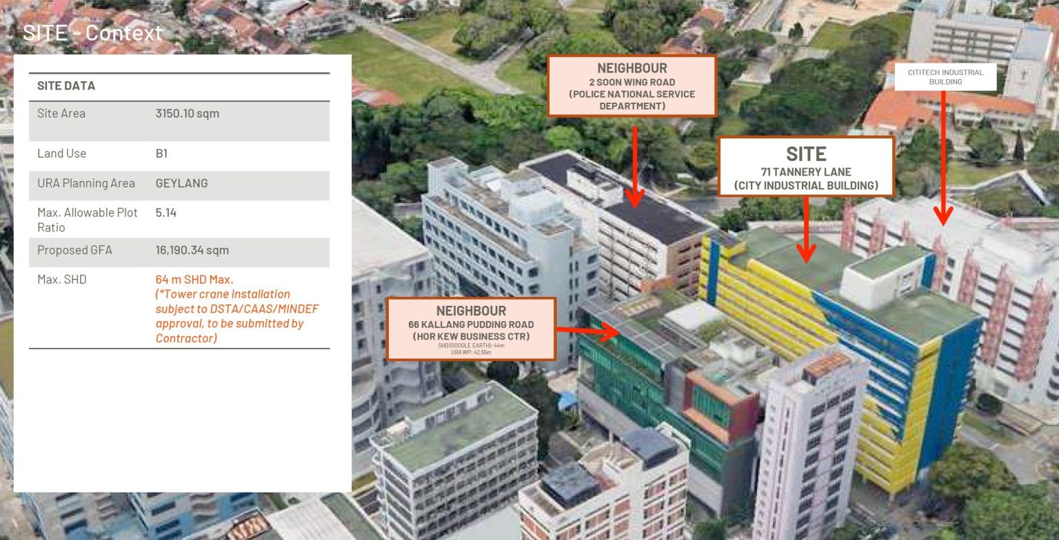Map showing Generations @ Tannery at 71 Tannery Lane near Mattar MRT and the PIE