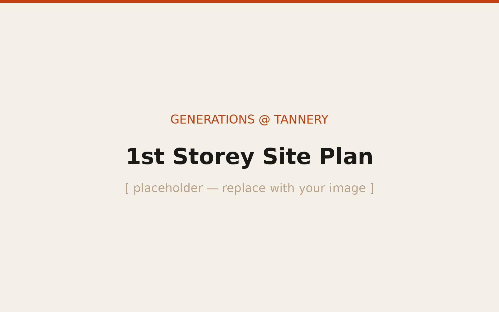 Generations @ Tannery 1st storey site plan showing canteens, driveways and loading bays